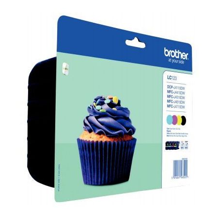 Achetez BROTHER Multipack Jet d'encre Cyan/Magenta/Jaune/Noir LC123VALBP pas cher sur Ma Rentrée Sc..