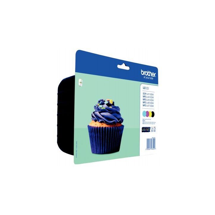 BROTHER Multipack Jet d'encre Cyan/Magenta/Jaune/Noir LC123VALBP