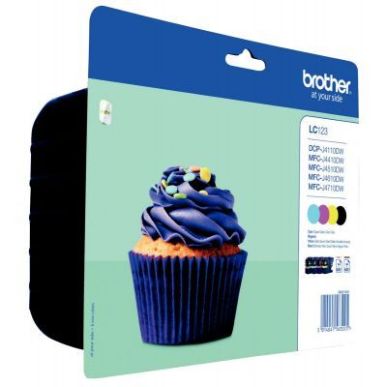 Achetez BROTHER Multipack Jet d'encre Cyan/Magenta/Jaune/Noir LC123VALBP pas cher sur Ma Rentrée Sc..