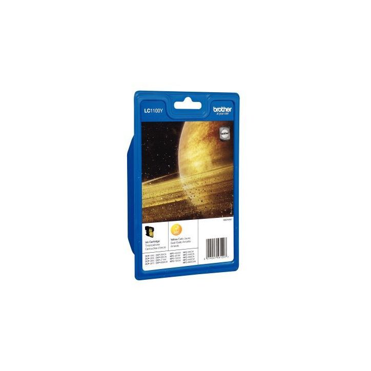 BROTHER cartouche Jet d'encre Jaune LC1100Y