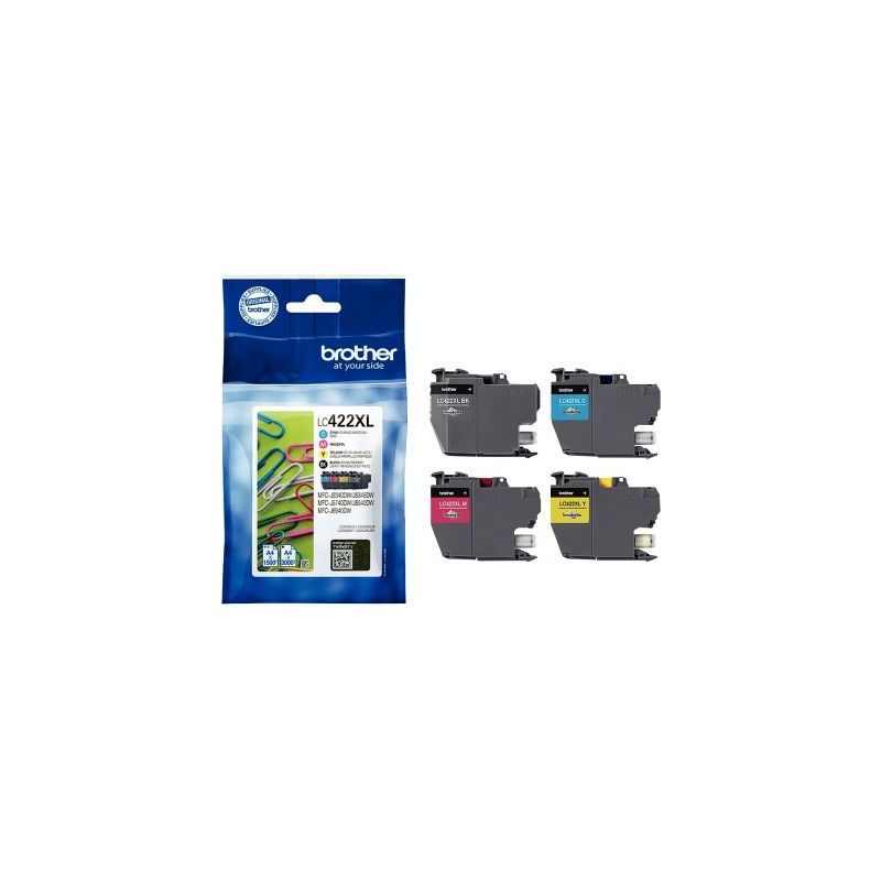 Achetez Lot de 4 cartouches d'encre Brother LC422XLVALBP noir cyan magenta et jaune à la marque Tro.. Achetez Lot de 4 cartouches d'encre Brother LC422XLVALBP noir cyan magenta et jaune à la marque Tro..