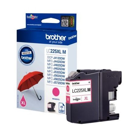 Achetez Cartouche jet d'encre à la marque Brother LC225 magenta haute capacité Parapluie LC225XLM ..