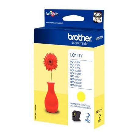 Achetez Cartouche jet d'encre à la marque Brother LC121 jaune Marguerite rouge BRSPILC121Y BROTHER ..