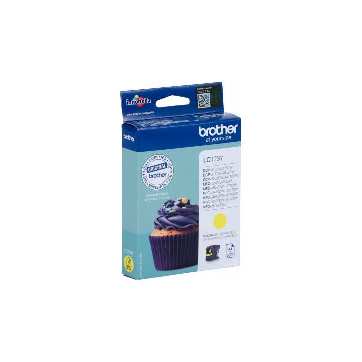 BROTHER Cartouche Jet d'encre Jaune LC123Y