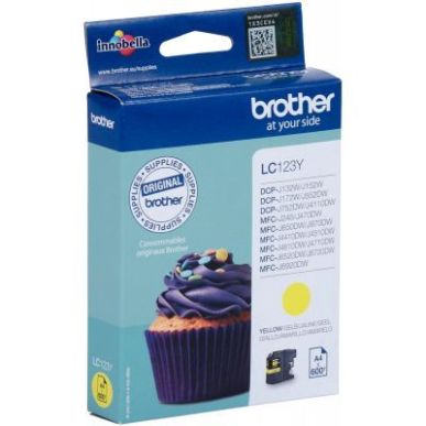 Achetez BROTHER Cartouche Jet d'encre Jaune LC123Y pas cher sur Ma Rentrée Scolaire