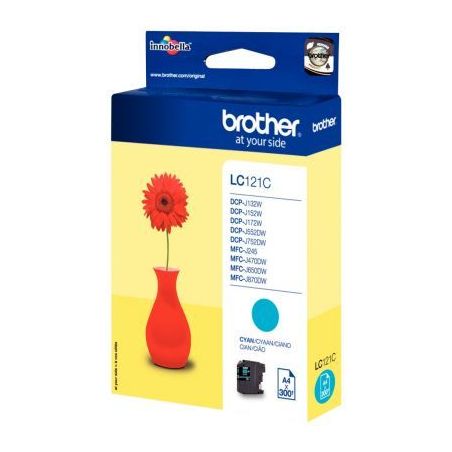 Achetez Cartouche jet d'encre à la marque Brother LC121 cyan Marguerite rouge BRSPILC121C BROTHER p..