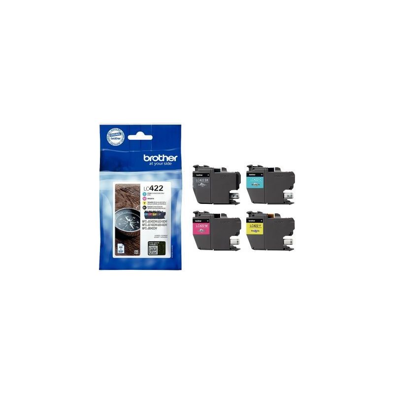 Achetez Lot de 4 cartouches d'encre Brother LC422 noir cyan magenta et jaune à la marque Boussole L.. Achetez Lot de 4 cartouches d'encre Brother LC422 noir cyan magenta et jaune à la marque Boussole L..