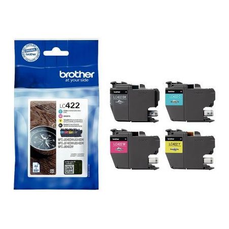 Achetez Lot de 4 cartouches d'encre Brother LC422 noir cyan magenta et jaune à la marque Boussole L..