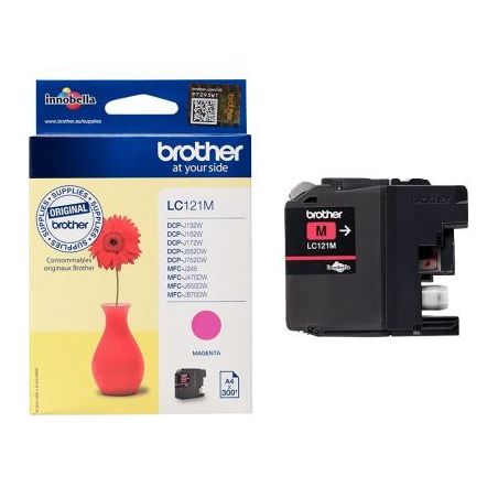 Achetez Cartouche jet d'encre à la marque Brother LC121 magenta Marguerite rouge BRSPILC121M BROTHE..