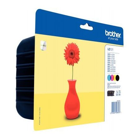Achetez Lot de 4 cartouches jet d'encre à la marque Brother LC121VALBP noir cyan magenta et jaune M..