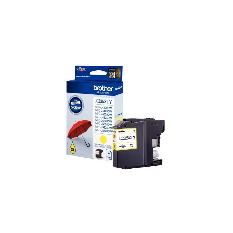 Achetez Cartouche jet d'encre à la marque Brother LC225 jaune haute capacité Parapluie LC225XLY BR..