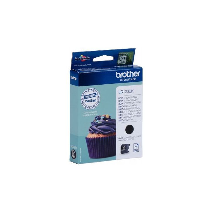 BROTHER Cartouche Jet d'encre Noire LC123BK