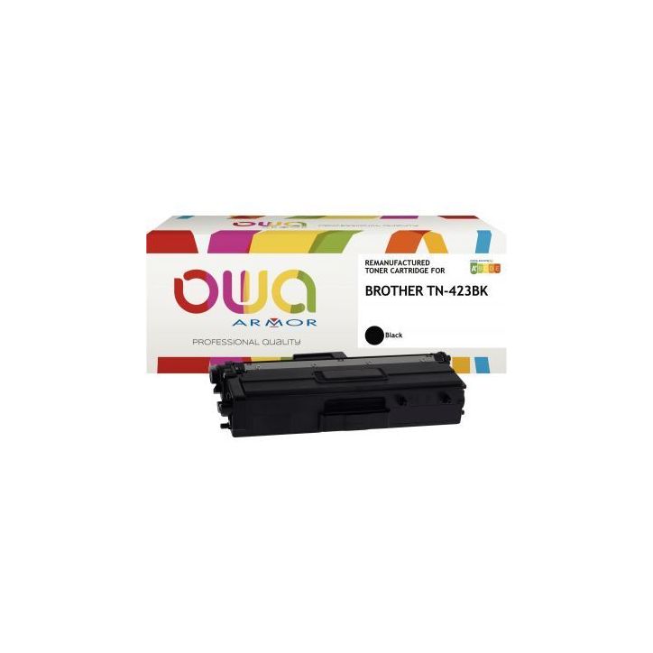 OWA cartouche laser noire haute capacité remanufacturée compatible Brother TN423BK K18061OW OWA ARMOR