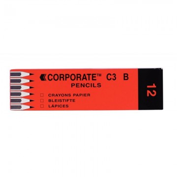 Boîte de 12 crayons graphite bout tranché B FEC090042