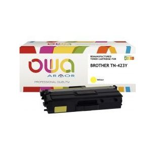 Achetez OWA cartouche laser jaune haute capacité remanufacturée compatible Brother TN423Y K18064OW..
