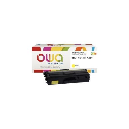 Achetez OWA cartouche laser jaune haute capacité remanufacturée compatible Brother TN423Y K18064OW..