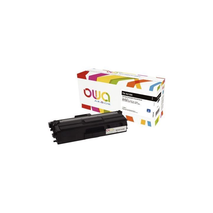 Toner laser compatible à la marque Brother TN421BK noir K18057OW OWA ARMOR