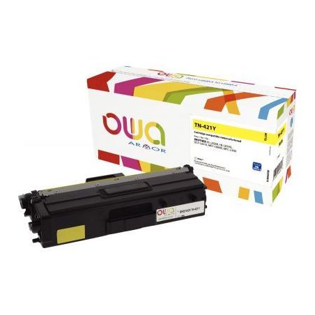 Achetez Toner laser compatible à la marque Brother TN421Y jaune K18060OW OWA ARMOR pas cher sur Ma ..