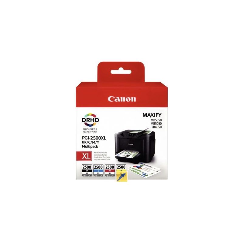 Achetez Lot de 4 cartouches jet d'encre à la marque Canon PGI2500XL noir cyan magenta et jaune haut.. Achetez Lot de 4 cartouches jet d'encre à la marque Canon PGI2500XL noir cyan magenta et jaune haut..