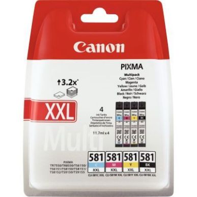 Achetez Lot de 4 cartouches jet d'encre à la marque CANON CLI581XXL noire et couleurs 581XXL CASPI1..