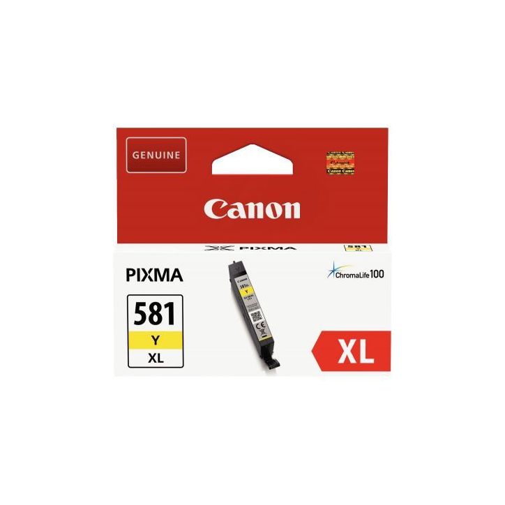 Cartouche d'encre à la marque CANON CLI581XLY jaune haute capacité 581XL CASPI2051C001 CANON
