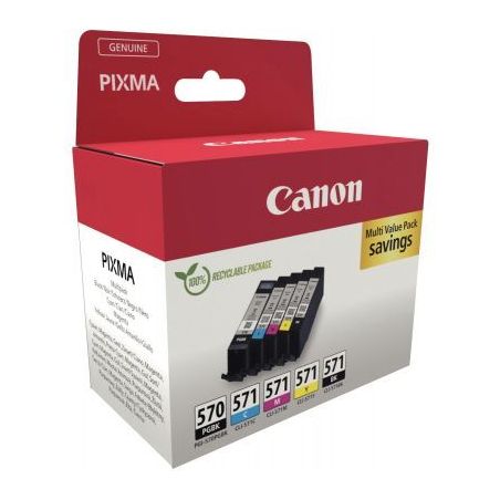 Achetez CANON Pack Jet d'encre CLI-571 Cyan/Magenta/Jaune/Noir + pgi-570 Noir 0372C004AA pas cher su..
