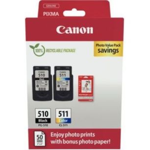 Canon 510 / 511 pack de 2 cartouches jet d'encre noire & couleurs authentique (PG510BK / CL511CMJ) 510/511 CAS(...) Canon 510 / 511 pack de 2 cartouches jet d'encre noire & couleurs authentique (PG510BK / CL511CMJ) 510/511 CAS(...)