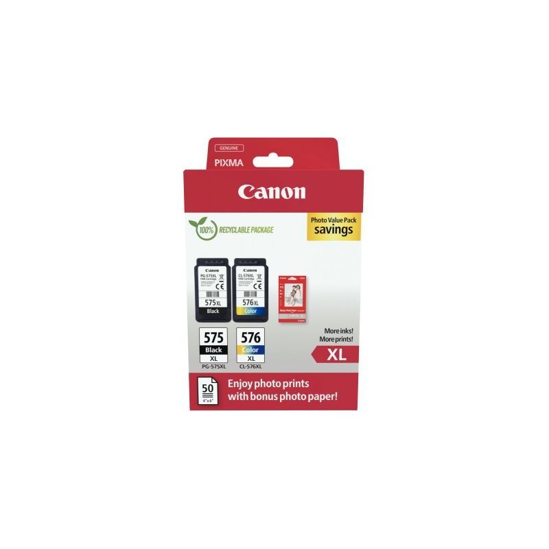 Achetez Canon 575XL / 576XL lot de 2 cartouches jet d'encre noire & couleurs haute capacité authent.. Achetez Canon 575XL / 576XL lot de 2 cartouches jet d'encre noire & couleurs haute capacité authent..