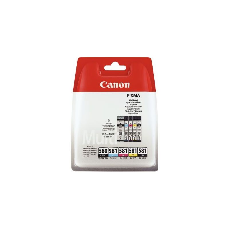 Achetez Lot de 5 cartouches jet d'encre à la marque CANON PGI580/CLI581 noire et couleurs 580 / 581.. Achetez Lot de 5 cartouches jet d'encre à la marque CANON PGI580/CLI581 noire et couleurs 580 / 581..