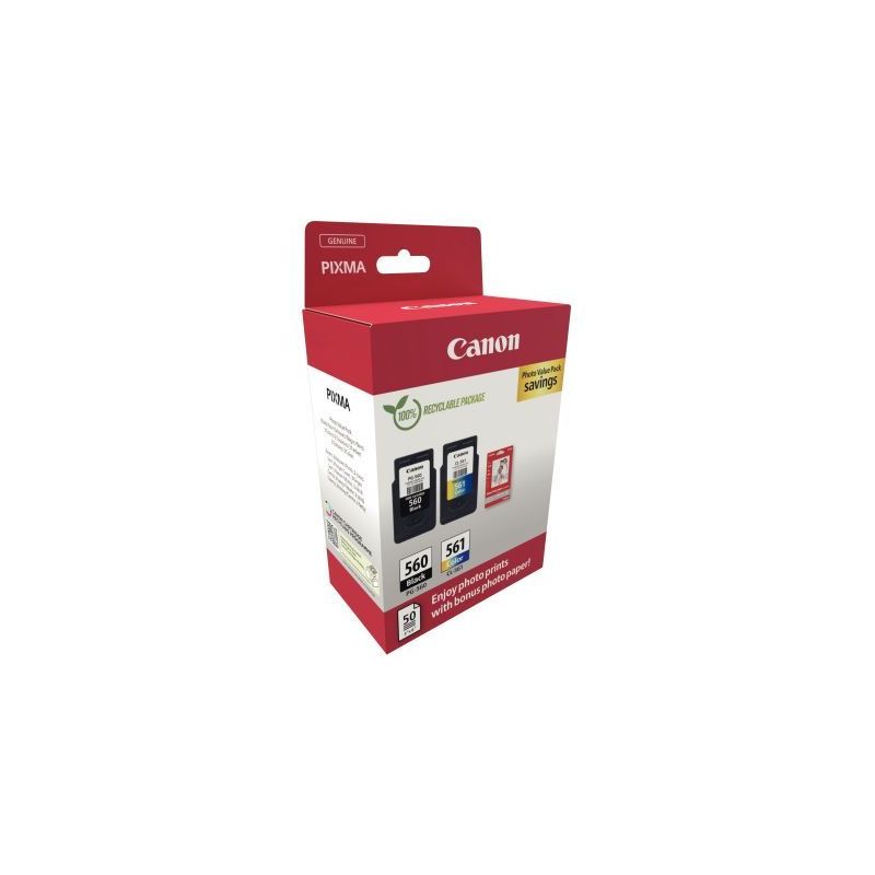 Achetez Canon 560/561 pack de 2 cartouches jet d'encre noire et couleurs authentique (PG-560/CL-561).. Achetez Canon 560/561 pack de 2 cartouches jet d'encre noire et couleurs authentique (PG-560/CL-561)..