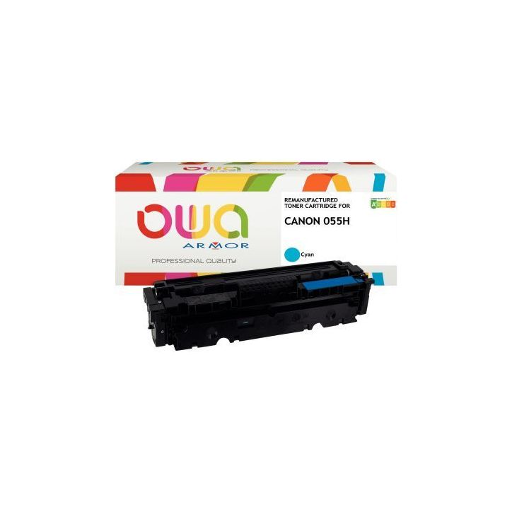 Cartouche laser compatible à la marque CANON 055H haute capacité cyan K18833OW OWA ARMOR