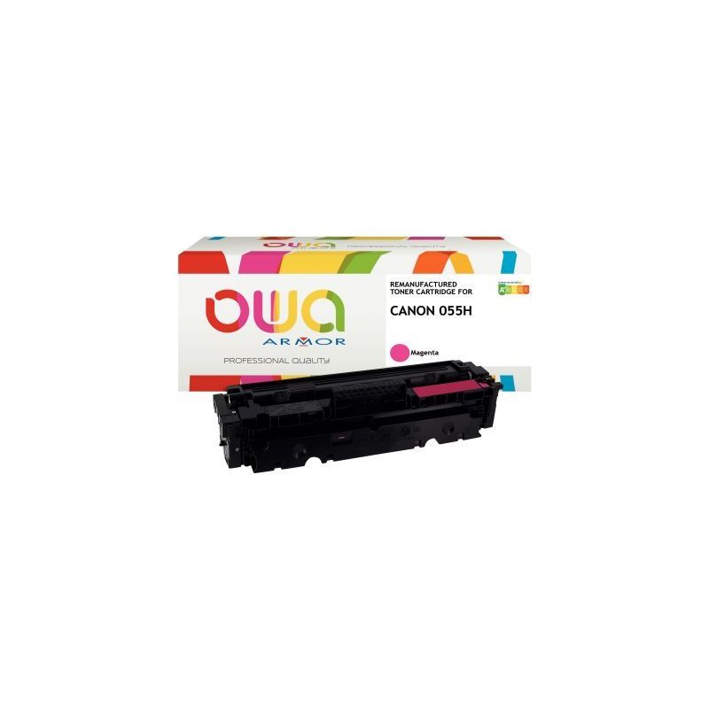 Achetez Cartouche laser compatible à la marque CANON 055H haute capacité magenta K18834OW OWA ARMO.. Achetez Cartouche laser compatible à la marque CANON 055H haute capacité magenta K18834OW OWA ARMO..