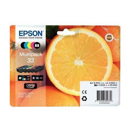 Achetez Lot de 5 cartouches jet d'encre à la marque Epson T333740 2noir photo cyan magenta et jaune..