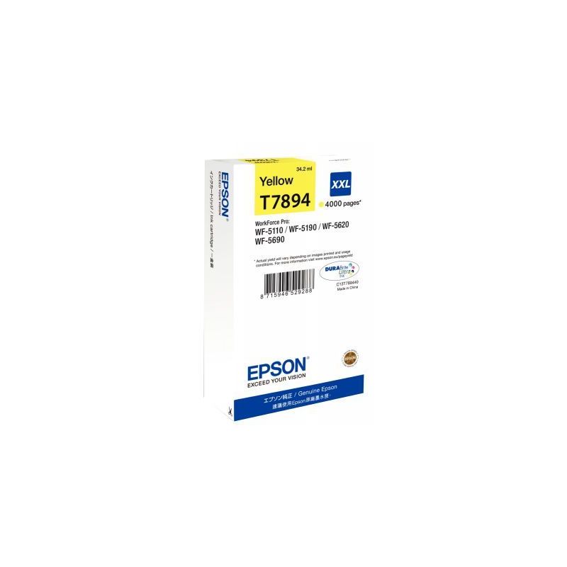 Achetez Cartouche jet d'encre à la marque Epson T789340 jaune très haute capacité C13T789440 EPSO.. Achetez Cartouche jet d'encre à la marque Epson T789340 jaune très haute capacité C13T789440 EPSO..