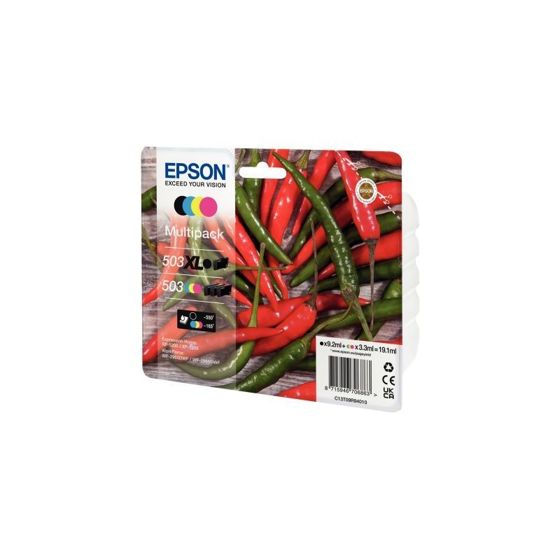 Achetez Lot 4 cartouches encre à la marque Epson T09R940 Noir haute capacité et Cyan Magenta Jaune.. Achetez Lot 4 cartouches encre à la marque Epson T09R940 Noir haute capacité et Cyan Magenta Jaune..