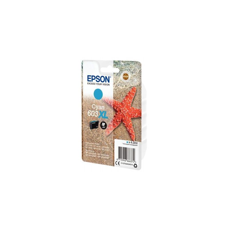 Achetez Cartouche jet d'encre à la marque Epson T03A24, cyan haute capacité Etoile de mer C13T03A2.. Achetez Cartouche jet d'encre à la marque Epson T03A24, cyan haute capacité Etoile de mer C13T03A2..