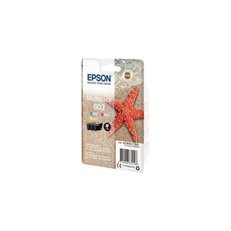 Achetez Lot de 3 cartouches jet d'encre à la marque Epson T03U540 cyan magenta jaune Etoile de mer .. Achetez Lot de 3 cartouches jet d'encre à la marque Epson T03U540 cyan magenta jaune Etoile de mer ..