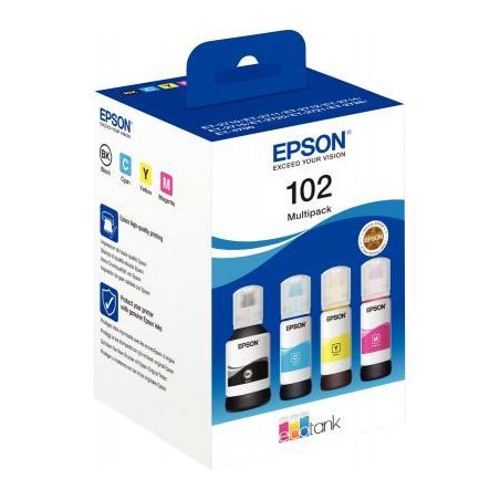 Achetez Lot de 4 flacons d'encre à la marque EPSON T03R640 noir cyan magenta jaune 102 EPSPIT03R640..