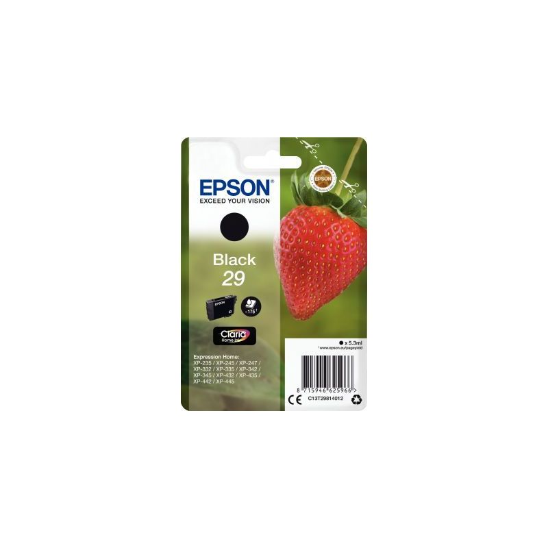 Achetez Cartouche jet d'encre à la marque Epson T298140 noir Fraise C13T29814012 EPSON pas cher sur.. Achetez Cartouche jet d'encre à la marque Epson T298140 noir Fraise C13T29814012 EPSON pas cher sur..