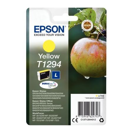 Achetez EPSON Cartouche Jet d'encre Jaune C13T12944012 pas cher sur Ma Rentrée Scolaire
