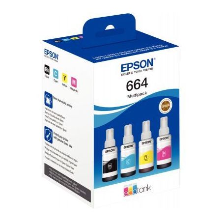 Achetez Lot de 4 flacons encre à la marque Epson T664640 noir cyan magenta jaune 664 C13T664640 EPS..