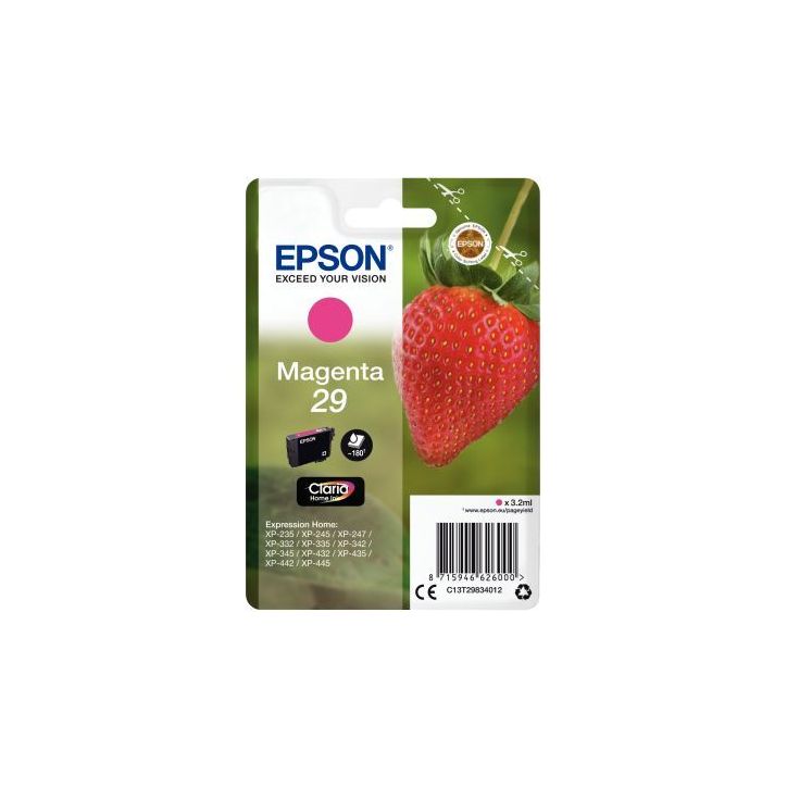 Cartouche jet d'encre à la marque Epson T298340 magenta Fraise C13T29834012 EPSON
