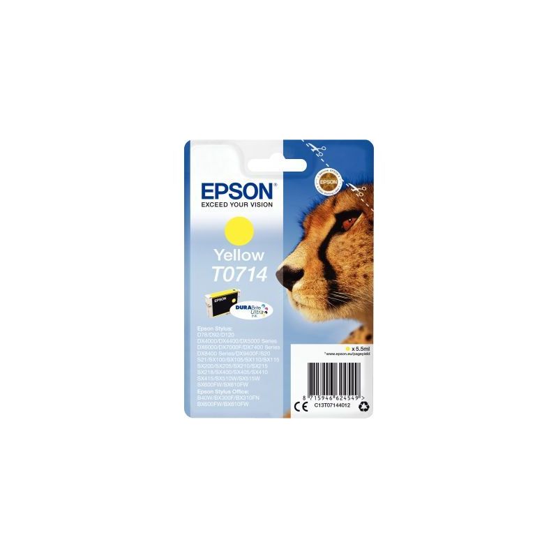 Achetez Cartouche jet d'encre à la marque Epson T071440 jaune Guépard EPSPIT07144012BU EPSON pas c.. Achetez Cartouche jet d'encre à la marque Epson T071440 jaune Guépard EPSPIT07144012BU EPSON pas c..