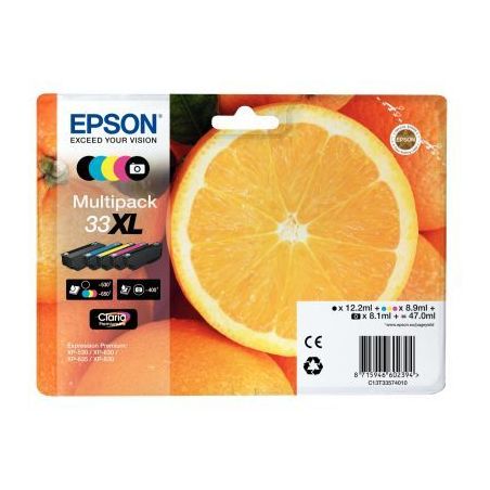 Achetez Lot de 5 cartouches jet d'encre à la marque Epson T335740 noir noir photo cyan magenta et j..