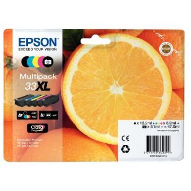 Achetez Lot de 5 cartouches jet d'encre à la marque Epson T335740 noir noir photo cyan magenta et j..