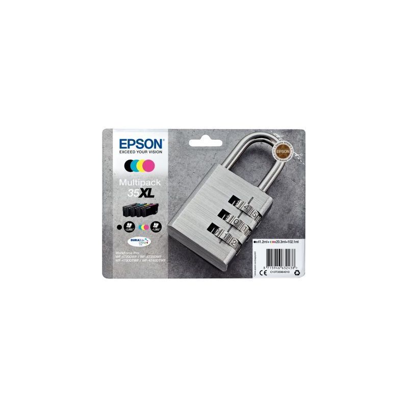 Achetez Lot de 4 cartouches jet d'encre à la marque Epson T358640 noir cyan magenta et jaune haute .. Achetez Lot de 4 cartouches jet d'encre à la marque Epson T358640 noir cyan magenta et jaune haute ..
