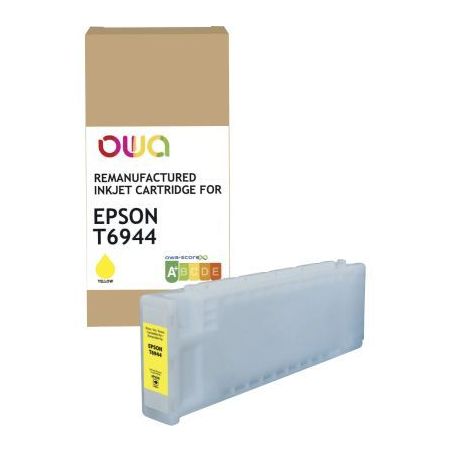 Achetez OWA cartouche jet d'encre remanufacturée jaune haute capacité compatible EPSON T6944 T6944..
