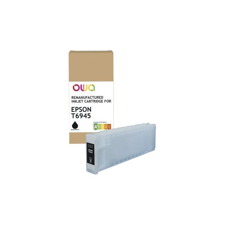 OWA cartouche jet d'encre remanufacturée noire mat haute capacité compatible EPSON T6945 T6845 K45705OW OWA (...)