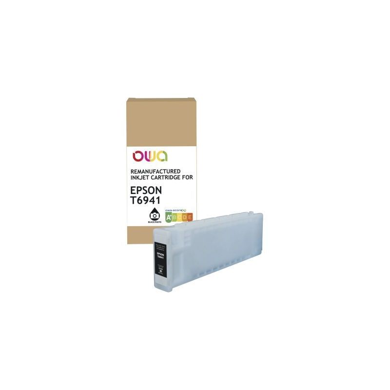 Achetez OWA cartouche jet d'encre remanufacturée noir haute capacité compatible EPSON T6941 T6941 .. Achetez OWA cartouche jet d'encre remanufacturée noir haute capacité compatible EPSON T6941 T6941 ..