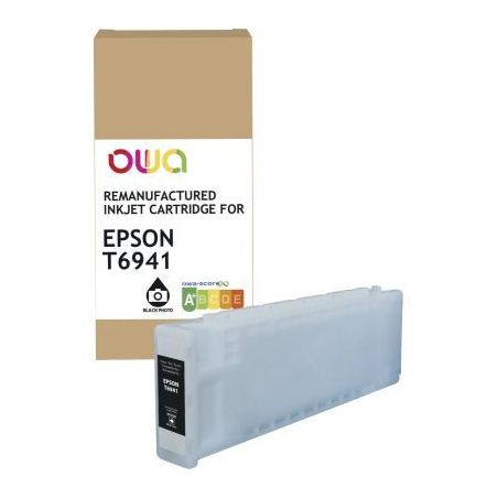 Achetez OWA cartouche jet d'encre remanufacturée noir haute capacité compatible EPSON T6941 T6941 ..